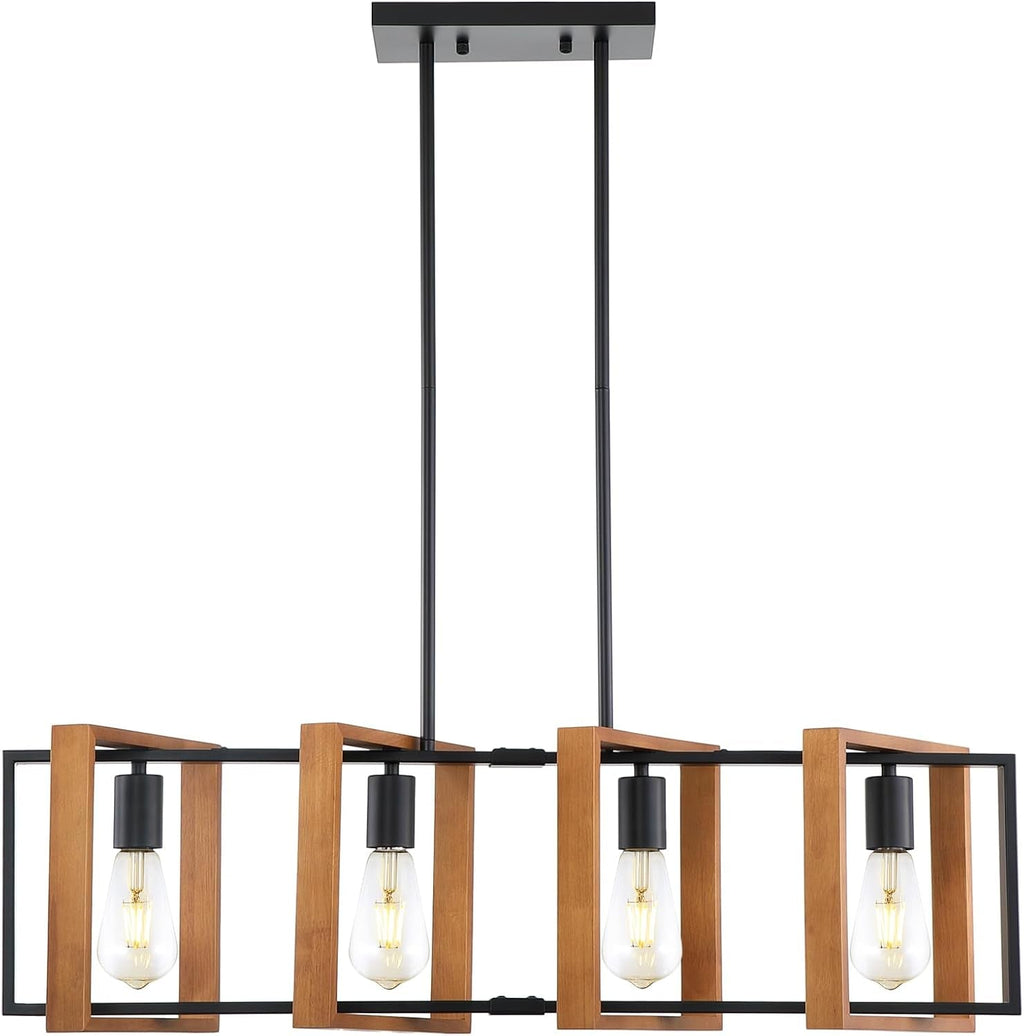 Farmhouse Linear Semi-Caged Chandelier