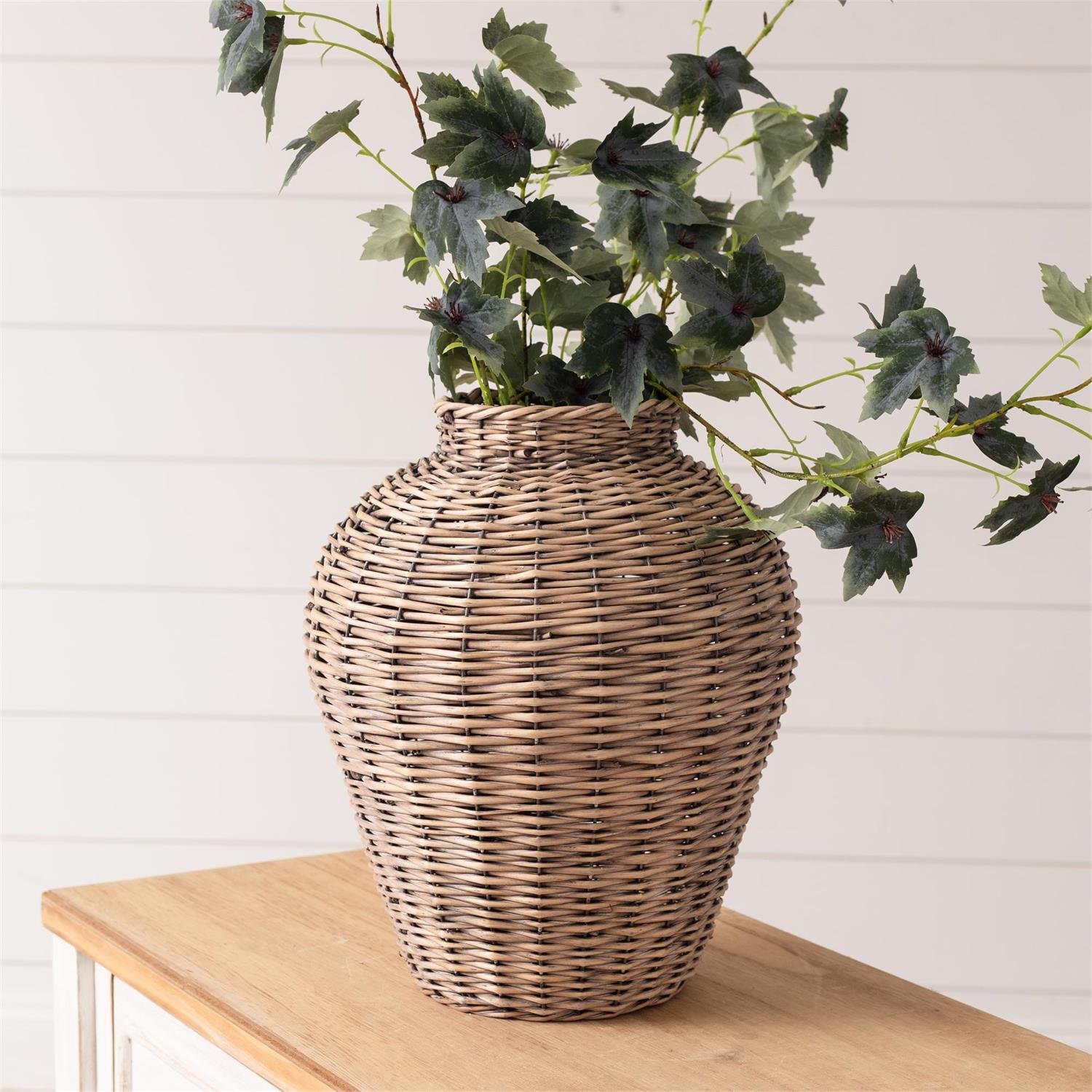 Handwoven Wicker Willow Vase