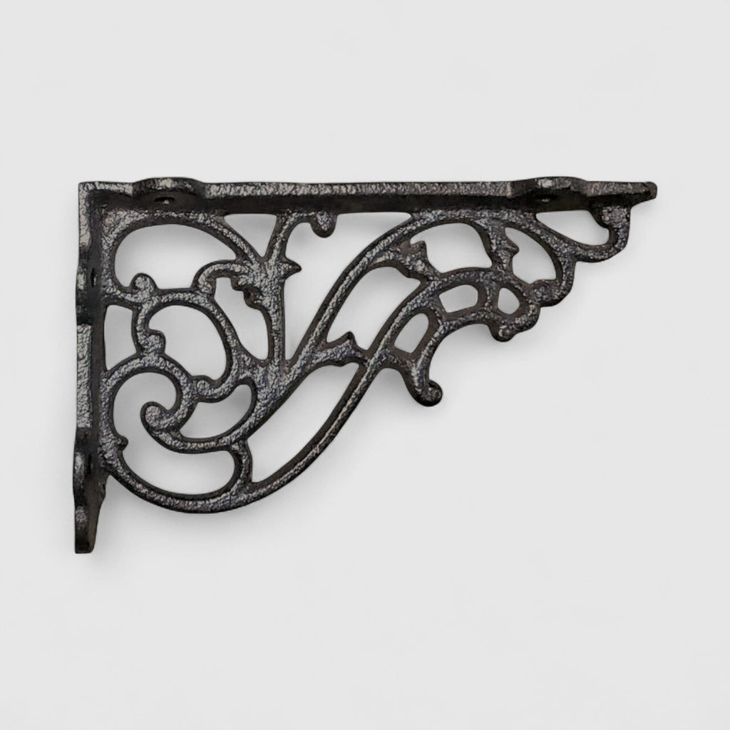 Scrolled Shelf Bracket, Cast Iron Vintage Scrollwork Shelf Support