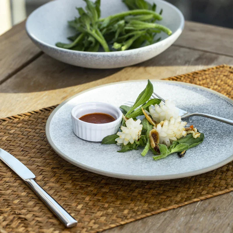 DecorBites™ Ceramic Dinner Plate Set - Stone Inspired Design