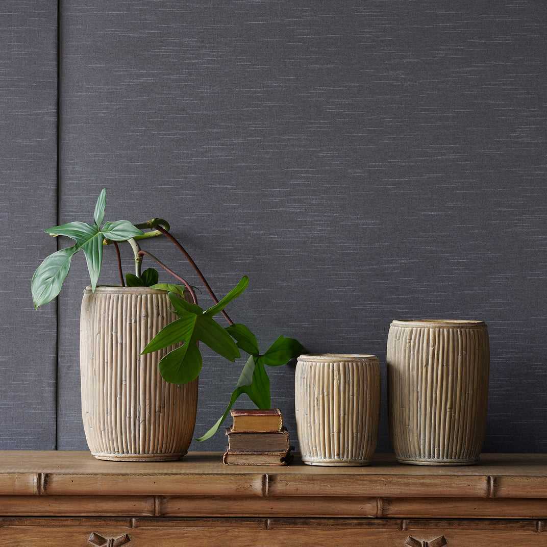 Concrete Faux Rattan Textured Planter | 3 Sizes