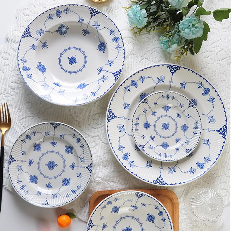 DecorBites™ Ceramic Dinner Plate - Elegant Steak & Salad Plate