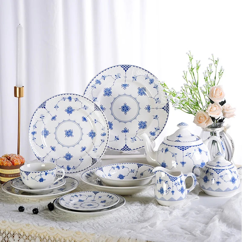 DecorBites™ Ceramic Dinner Plate - Elegant Steak & Salad Plate