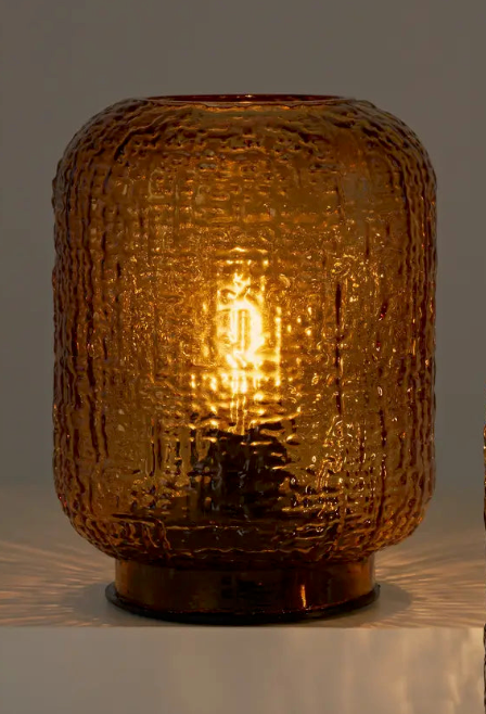 Textured Glass Led Table Lamp
