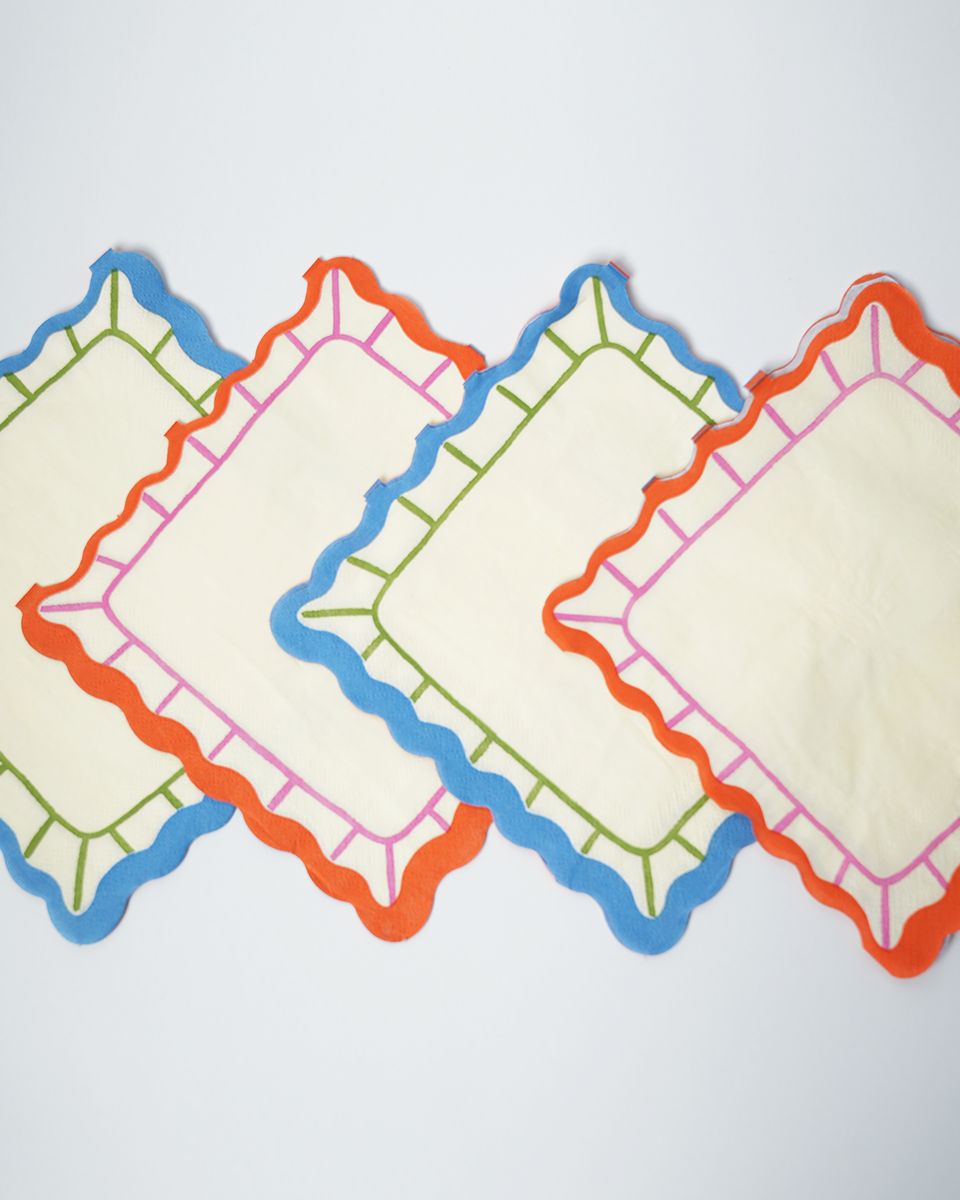 Vibrant Striped Party Pack | Plates, Cups & Napkins for 12 Guests | Pop Party Supplies