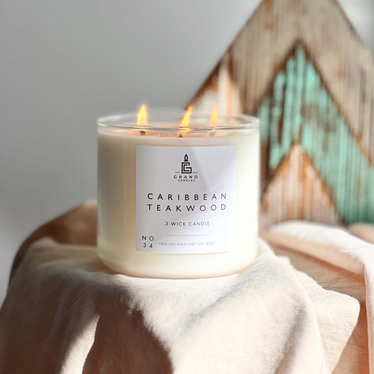 Caribbean Teakwood Soy Candle