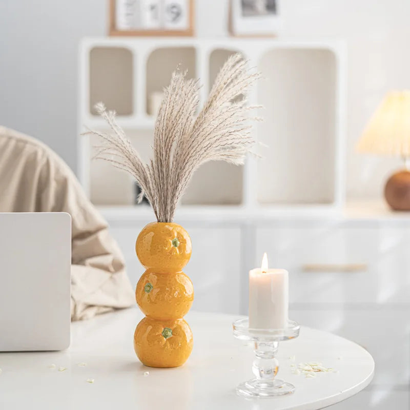 DecorBites™ Ceramic Fruit Vase for Home and Office