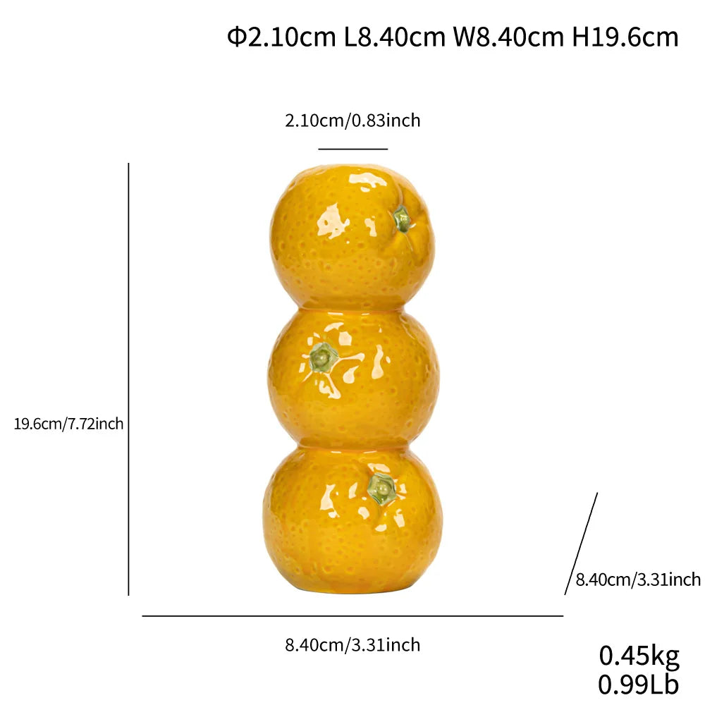 DecorBites™ Ceramic Fruit Vase for Home and Office