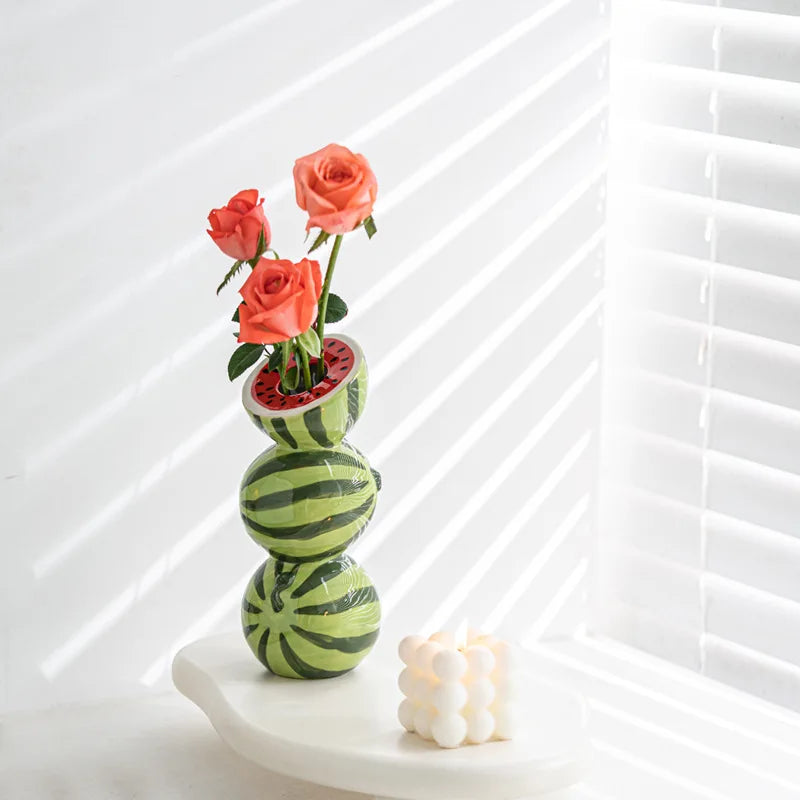 DecorBites™ Ceramic Fruit Vase for Home and Office