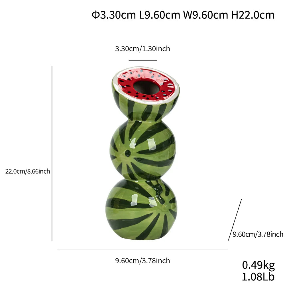 DecorBites™ Ceramic Fruit Vase for Home and Office