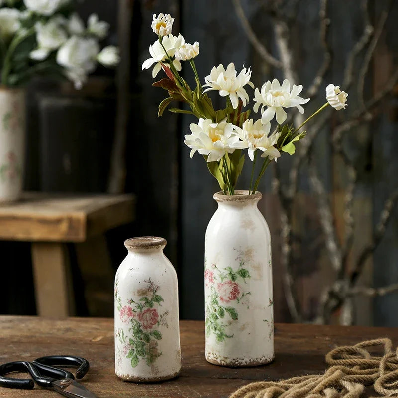 DecorBites™ Retro Nordic Ceramic Vases for Home Decor