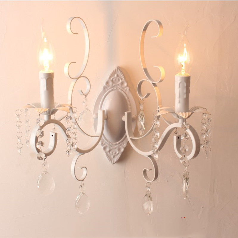 Bedroom Bedside Aisle Crystal Wall Lamp
