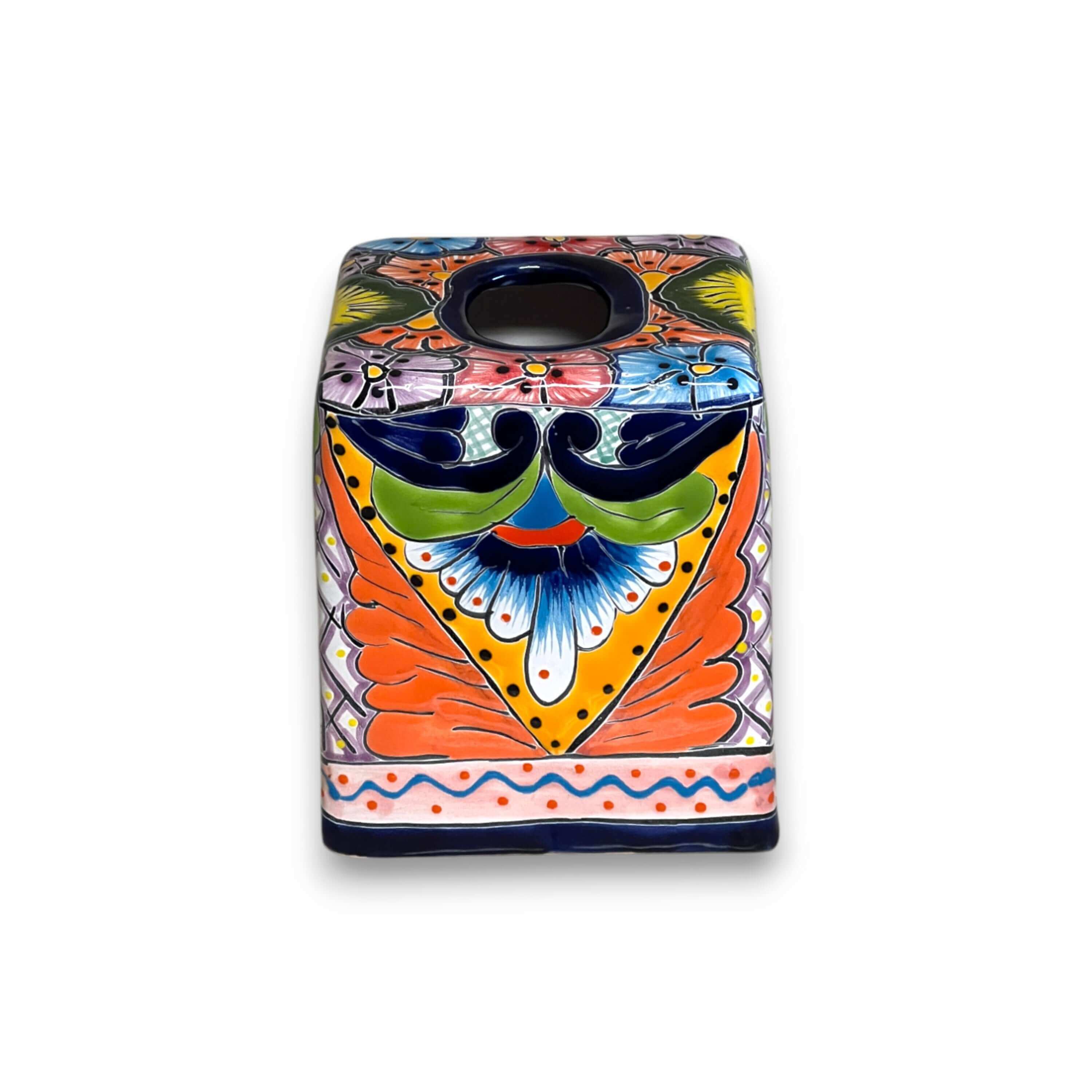 Talavera Tissue Box Cover | Colorful Hand-Painted Bathroom Decor