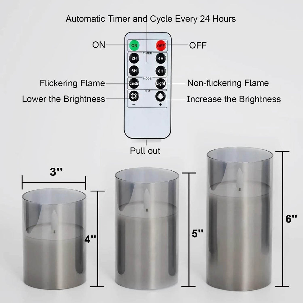 Aurora Glow Flicker Candles with remote