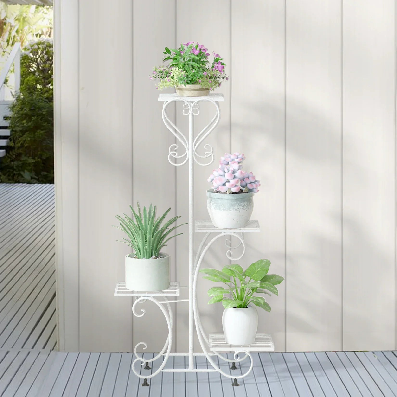 DecorBites™ Metal Plant Stand for 4 Flower Pots