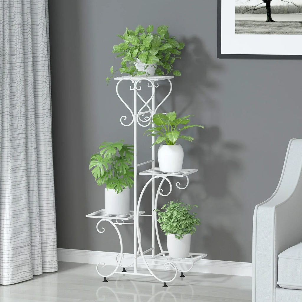 DecorBites™ Metal Plant Stand for 4 Flower Pots