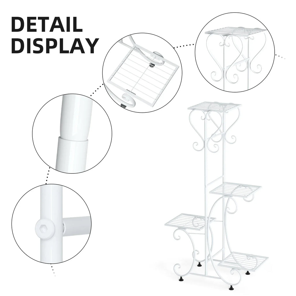 DecorBites™ Metal Plant Stand for 4 Flower Pots